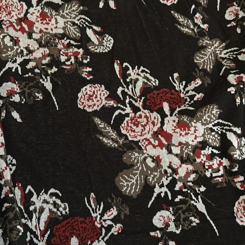 J. Jill floral wrap-style knit skirt